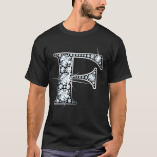’F’ Faux-’Diamond Bling’ T-Shirt