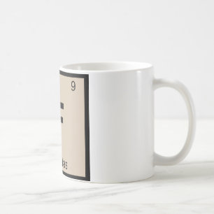 F - Flautas Kemiskt Periodiskt System Symbol Kaffemugg