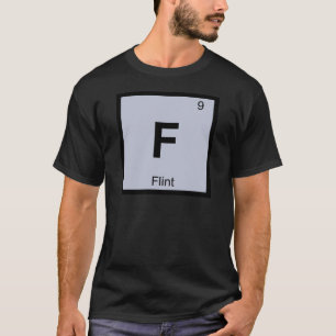 F - Flint Michigan kemi periodiska systemets symbo Tee