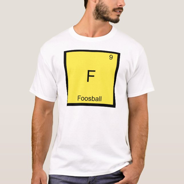 F - Foosball Funny Chemistry Inslag Symbol Te Tee Shirt (Framsida)