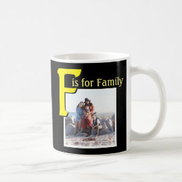 F för familj kaffemugg