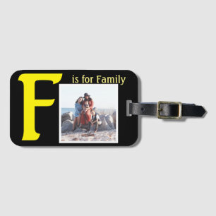 F för familjen bagagebricka