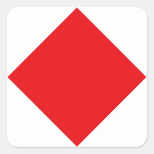 "F" (Foxtrot) signalflagg Fyrkantigt Klistermärke