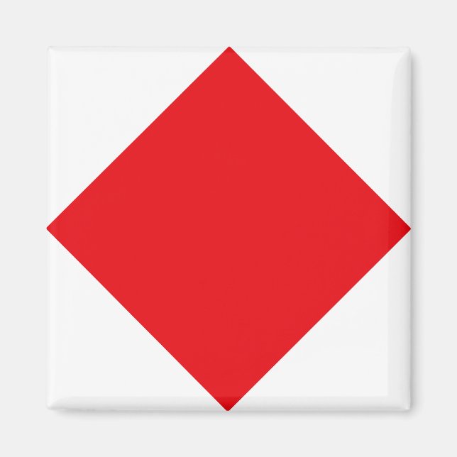 "F" (Foxtrot) Signalflaggor Magnet (Framsidan)