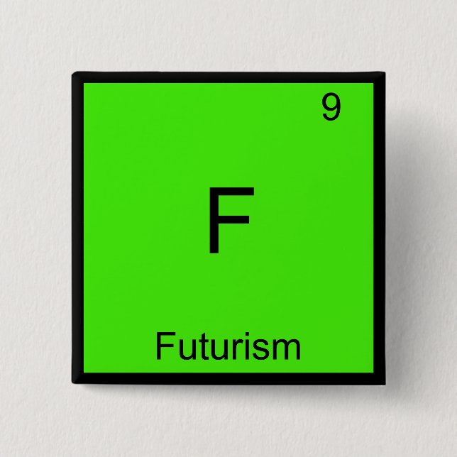 F - Futurism Rolig Kemielement Symbol T-shirt Knapp (Framsida)