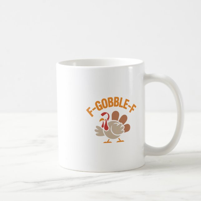F-gobble-f Ilsken Galen Rolig Kalkon Meme Design  Kaffemugg (Höger)