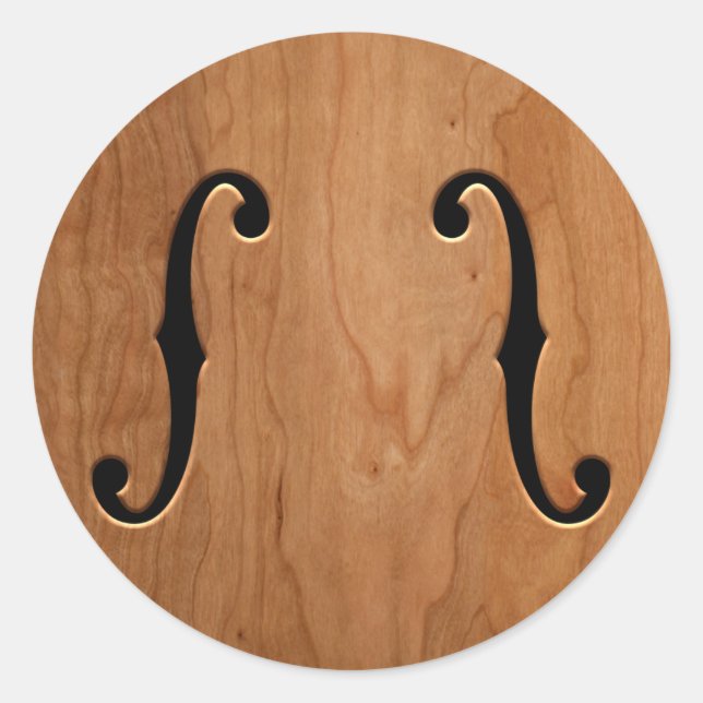 F-Hål -wg Runt Klistermärke (Framsida)