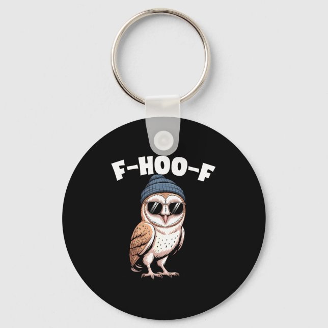 F-hoo-f Funny Bird Meme Graphic  Nyckelring (Framsida)