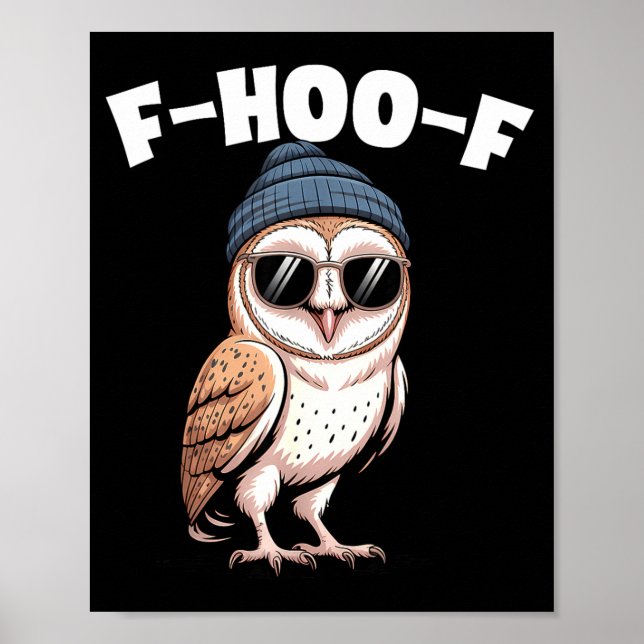 F-hoo-f Funny Bird Meme Graphic  Poster (Framsidan)