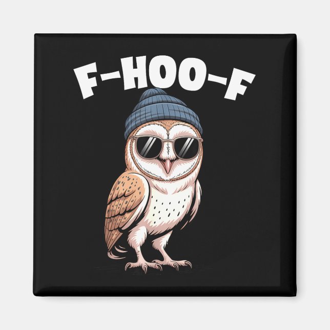 F-hoo-f Roligt Fågel Meme Grafik  Magnet (Framsidan)