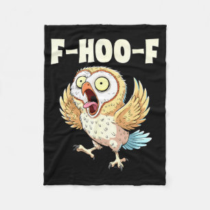 F-hoo-f Ugglor Meme – Rolig Skrikande Uggle Fågel Fleecefilt