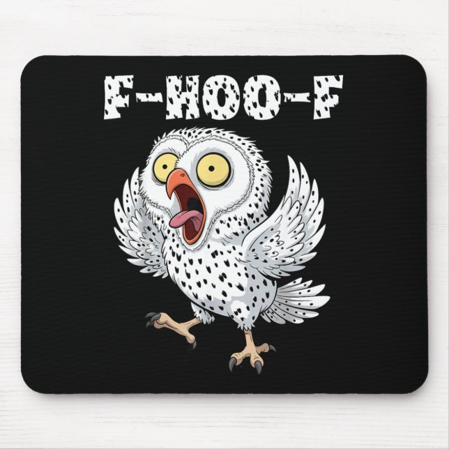 F-hoo-f Ugglor Meme – Rolig Skrikande Uggle Fågel  Musmatta (Framsidan)