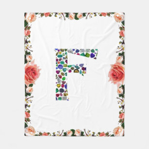 F Initial Gem-design Fleecefilt