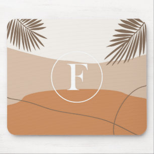 F - Inledande monogram Brev F Abstrakt utformning Musmatta