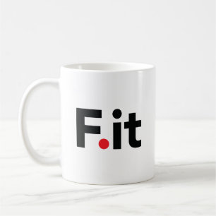 F IT Anti Fitness-citat Kaffemugg