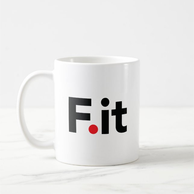 F IT Anti Fitness-citat Kaffemugg (Vänster)