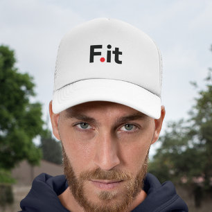 F IT Anti Fitness Slogan Truckerkeps