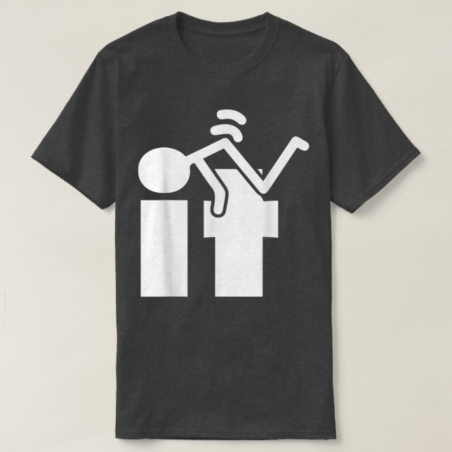 F It Lazy Halloween Costume Funny Stickman Pun Hum T Shirt (Design framsida)