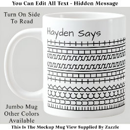 F**k Det här jävla Gömt meddelandet 144BW Lustigt  Jumbo Mugg