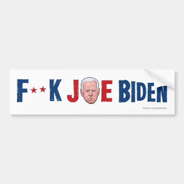 F**K JOE BIDEN Bumper Sticker Bildekal (Framsidan)