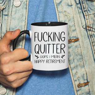 F*Kortkommandon I Elaket Lycklig Pension Kaffemugg