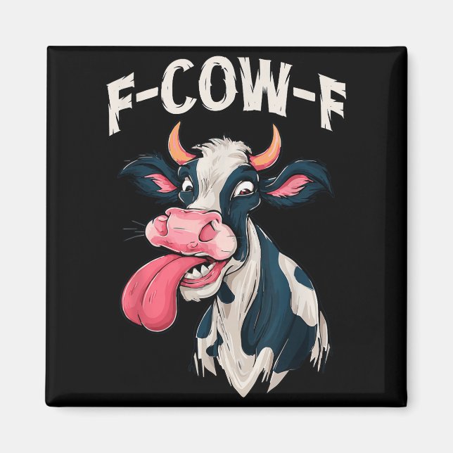 F-kossa-f Roligt Memo Fcowf Kossa Män Kvinnor  Magnet (Framsidan)