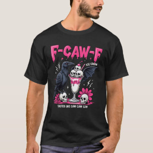 F Kra Kra Svart Kråka Pun Rolig Fågel Kraka Grunge T Shirt