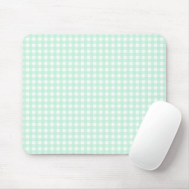 F & L Grön Gingham Musmatta (Med mus)