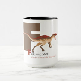 F like Fukuiraptor Mug Mugg