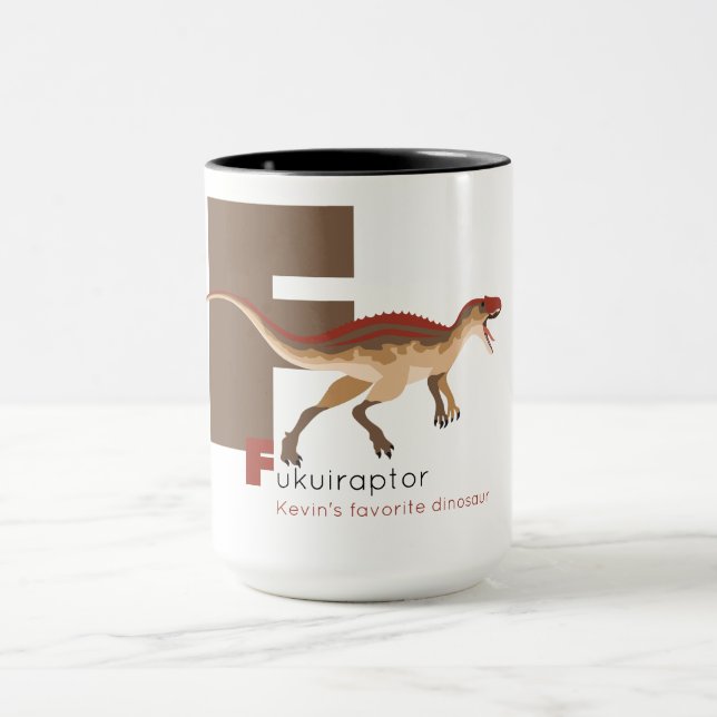 F like Fukuiraptor Mug Mugg (Center)