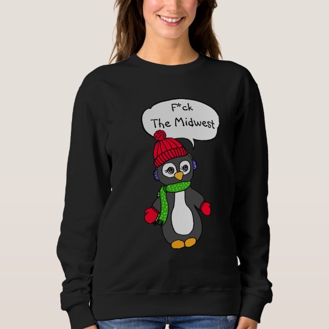 F. Midwest Funny Penguin Weather Shirt T (Framsida)