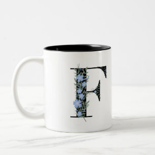 F Monogram Classic Black and White Två-Tonad Mugg