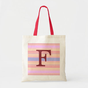 F: Monogram F Summer Rand Roligt Tote Bag Tygkasse