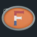 F Monogram överlagt på eller på NLD-Flagga<br><div class="desc">F Monogram överlagt på Nederländernas Flagga om orange bälte-låsbeslag © Trinkets and Sak 2022 - AHP Design. Alla Höger reserverade.</div>