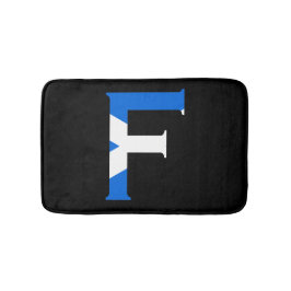 F Monogram överlagt på skotsk Flagga Badrumsmatta