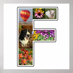 F Monogram Skapar din egen fotokollage på 6 Anpass Poster