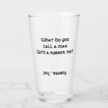 F&Q MAN MED EN GUMMMI TOE? Glass Beer Pint