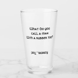 F&Q MAN MED EN GUMMMI TOE? Glass Beer Pint Glaskopp