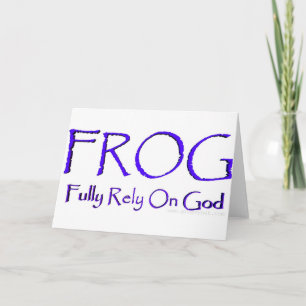 F.R.O.G. - Rely fullständigt på gud Kort