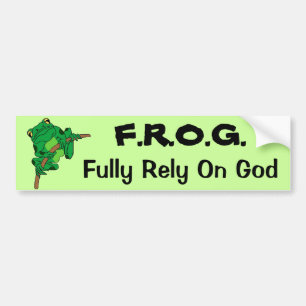 F.R.O.G. Rely fullständigt på guden #1 Bildekal