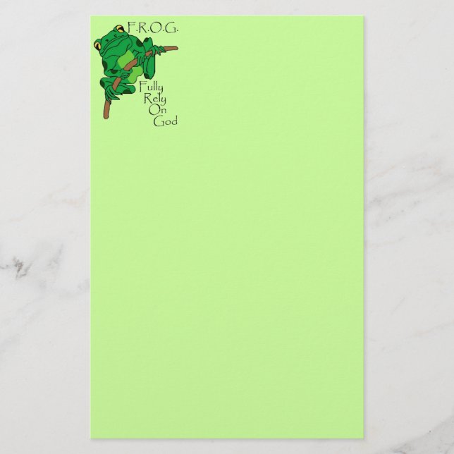 F.R.O.G. Rely fullständigt på guden #1 Brevpapper (Framsida)