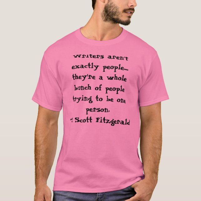 F. Scott Fitzgerald citationsteckenskjorta Tee (Framsida)