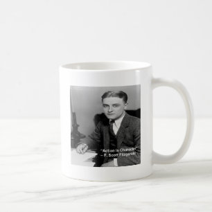 F Scott Fitzgerald "Handling är Karaktär" Gåvor Kaffemugg