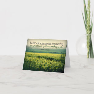 F. Scott Fitzgerald Inspirational Quote "Skriva" Tack Kort