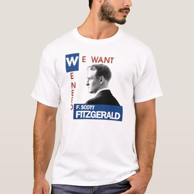 F. Scott Fitzgerald JFK stil Tee (Framsida)