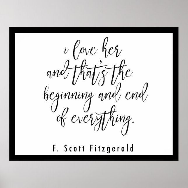 F. Scott Fitzgerald Quote Poster (Framsidan)