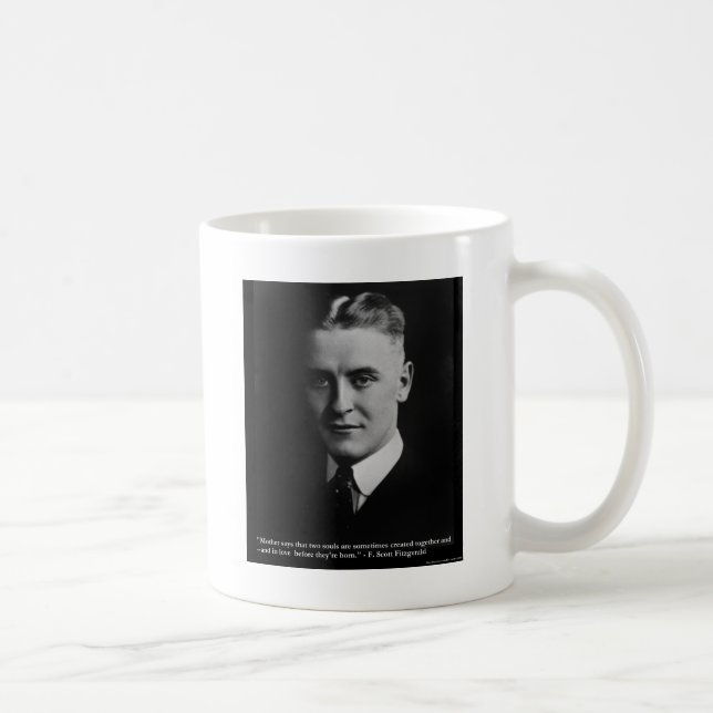 F Scott Fitzgerald Två Själars Gåvor, T-shirts, Me Kaffemugg (Höger)