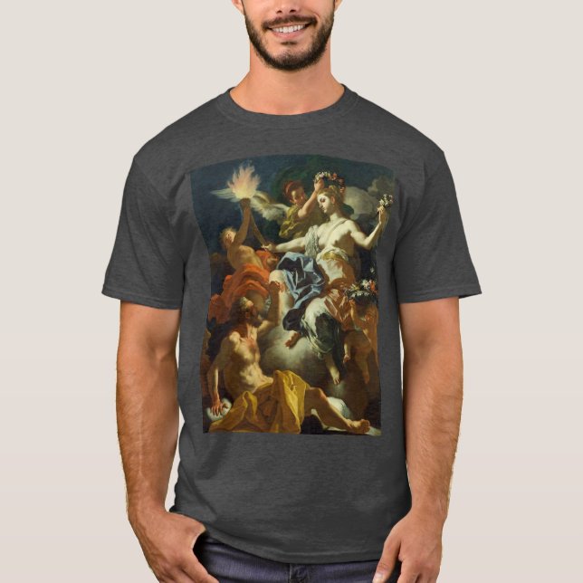 F. Solimena - Aurora tar farväl av Tithonus T Shirt (Framsida)