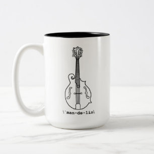 F-Stil Mandolinmugg Två-Tonad Mugg