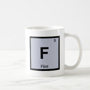 F - Symbol för bord för flintaMichigan kemi Kaffemugg